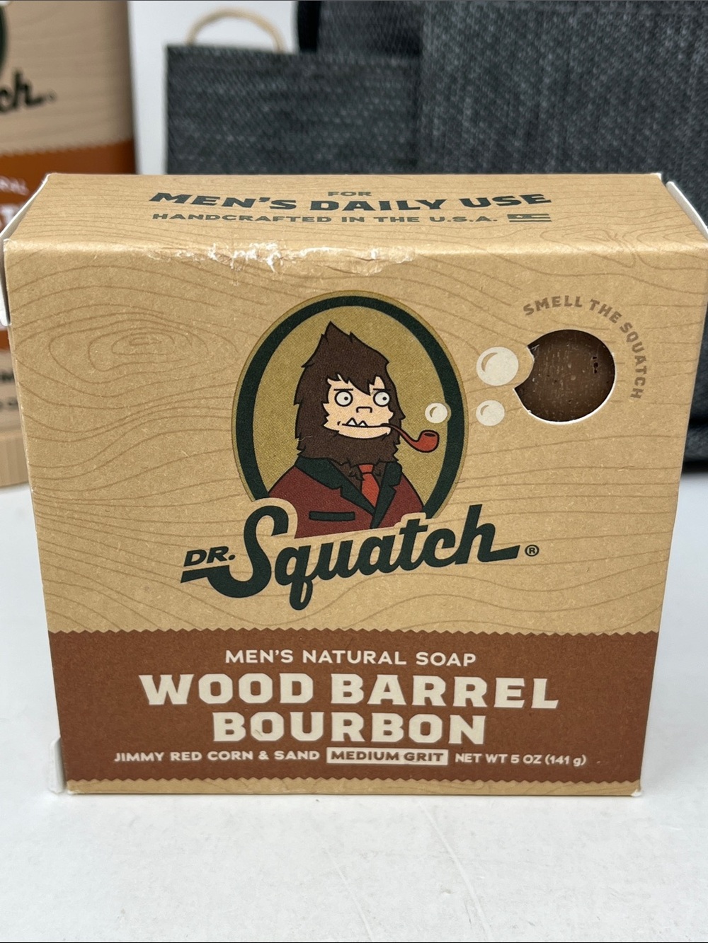 DR. SQUATCH BUNDLE WOOD BARREL BOURBON SOAP BODY WASH DEODORANT ZIP BAG SHIRT - Picture 5 of 15